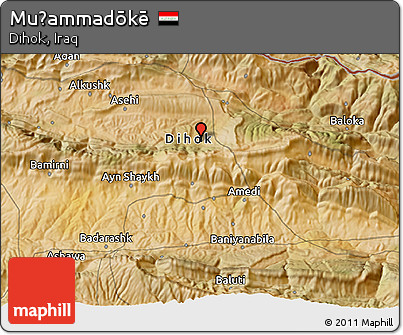 Satellite 3D Map of Muḩammadōkē