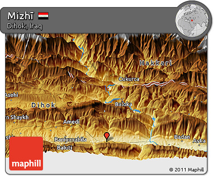Physical Panoramic Map of Mizhī