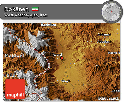 Physical 3D Map of Dokāneh