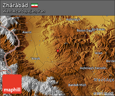 Physical 3D Map of Zhārābād