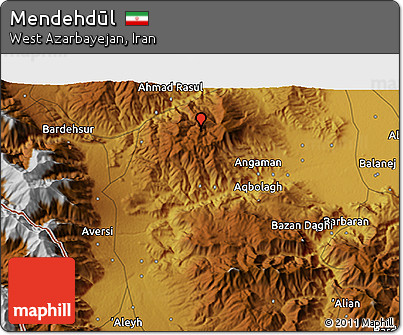 Physical 3D Map of Mendehdūl