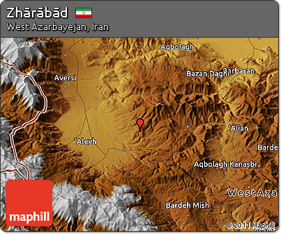 Physical 3D Map of Zhārābād