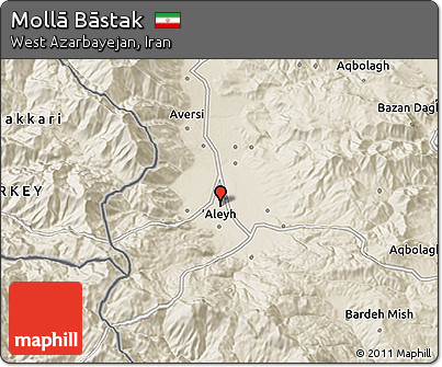 Shaded Relief 3D Map of Mollā Bāstak