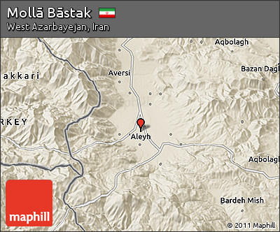 Shaded Relief 3D Map of Mollā Bāstak