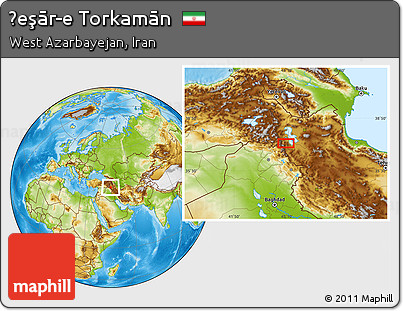 Physical Location Map of Ḩeşār-e Torkamān