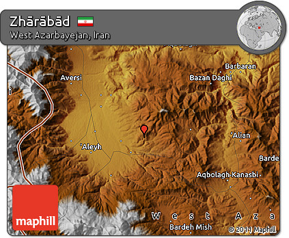 Physical Map of Zhārābād
