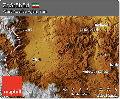 Physical Map of Zhārābād