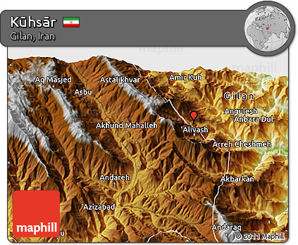 Physical 3D Map of Kūhsār