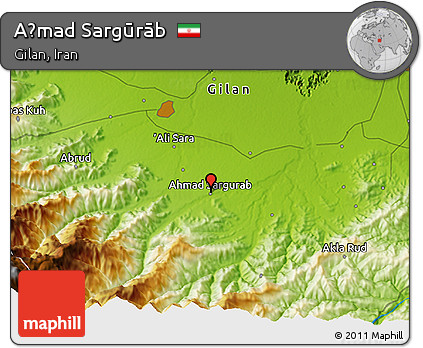 Physical 3D Map of Aḩmad Sargūrāb