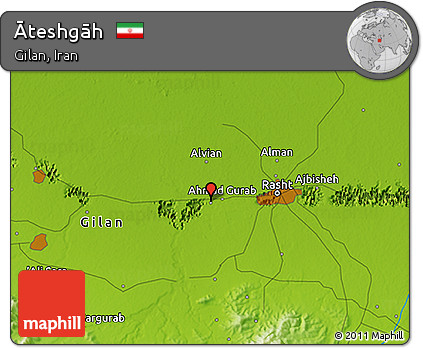 Physical 3D Map of Āteshgāh