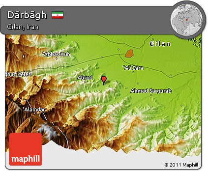 Physical 3D Map of Dārbāgh
