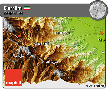 Physical 3D Map of Darrām