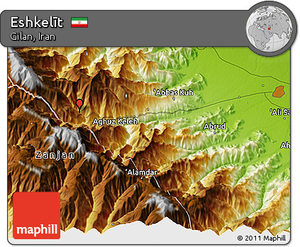 Physical 3D Map of Eshkelīt