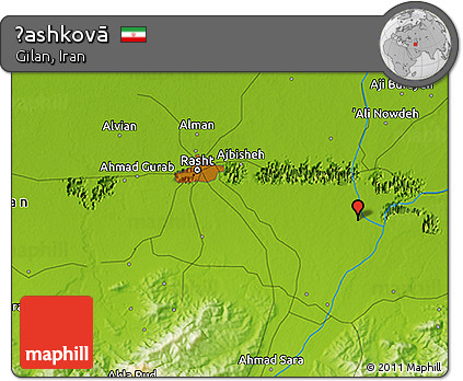 Physical 3D Map of Ḩashkovā