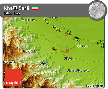 Physical 3D Map of Khalīl Sarā