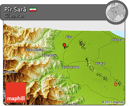 Physical 3D Map of Pīr Sarā