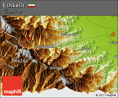 Physical 3D Map of Eshkelīt