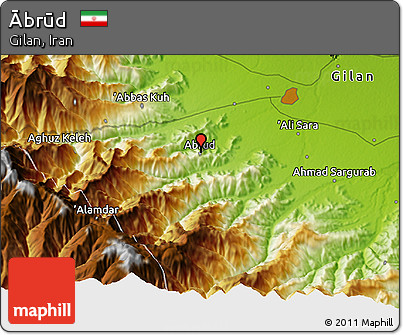 Physical 3D Map of Ābrūd