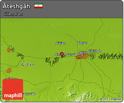 Physical 3D Map of Āteshgāh