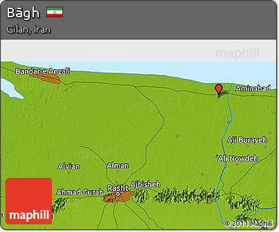 Physical 3D Map of Bāgh