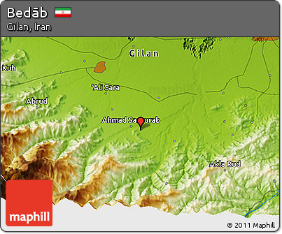 Physical 3D Map of Bedāb