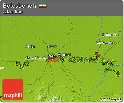 Physical 3D Map of Belesbeneh