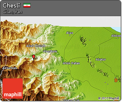 Physical 3D Map of Cheslī