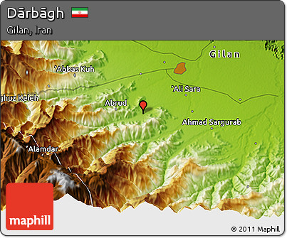 Physical 3D Map of Dārbāgh