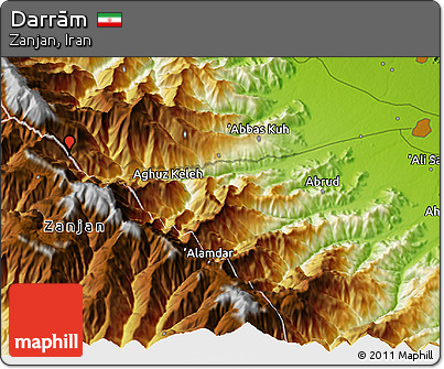 Physical 3D Map of Darrām