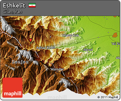 Physical 3D Map of Eshkelīt