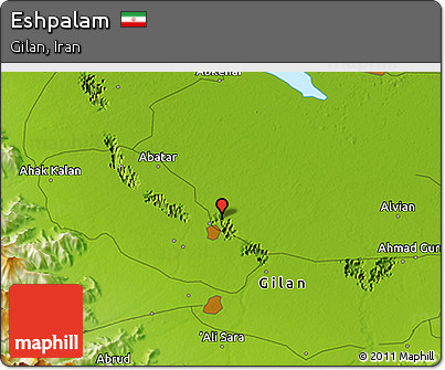 Physical 3D Map of Eshpalam