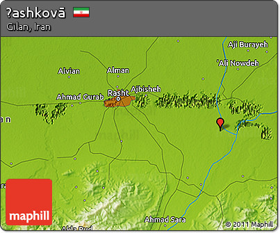 Physical 3D Map of Ḩashkovā