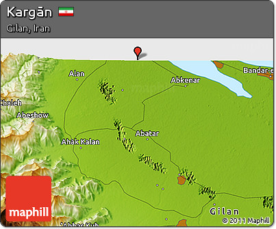 Physical 3D Map of Kargān