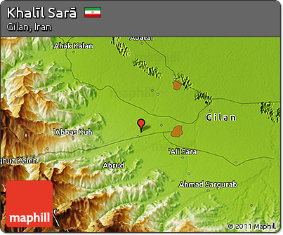 Physical 3D Map of Khalīl Sarā