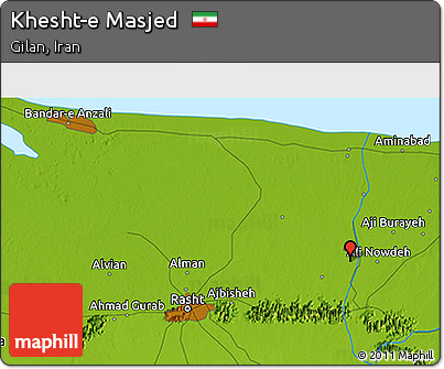 Physical 3D Map of Khesht-e Masjed