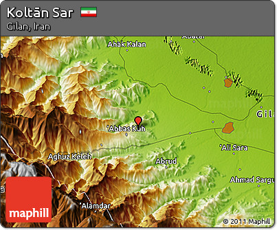 Physical 3D Map of Koltān Sar