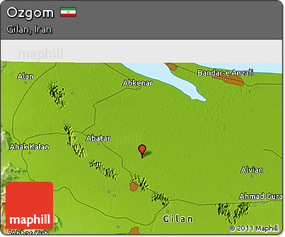 Physical 3D Map of Ozgom