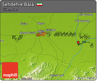 Physical 3D Map of Sehdeh-e Bālā