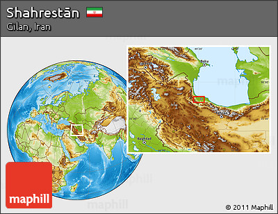Physical Location Map of Shahrestān