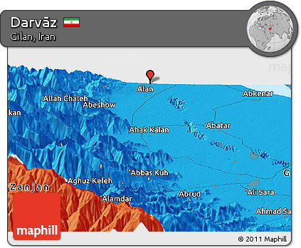 Political Panoramic Map of Darvāz