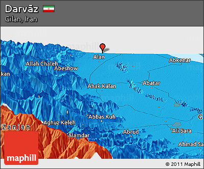 Political Panoramic Map of Darvāz