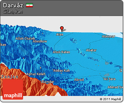 Political Panoramic Map of Darvāz
