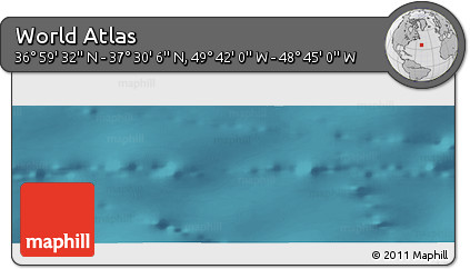 Satellite Panoramic Map of the Area around 37° 14' 49" N, 49° 13' 30" W