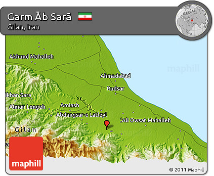 Physical 3D Map of Garm Āb Sarā