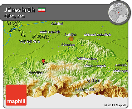 Physical 3D Map of Jāneshrūh