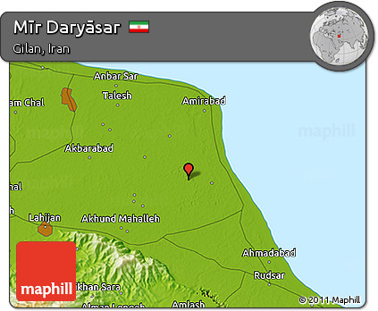 Physical 3D Map of Mīr Daryāsar