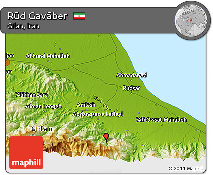 Physical 3D Map of Rūd Gavāber