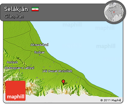 Physical 3D Map of Selākjān