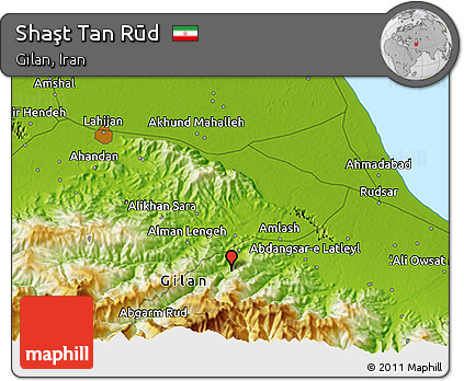 Physical 3D Map of Shaşt Tan Rūd