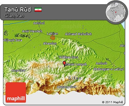 Physical 3D Map of Tanū Rūd